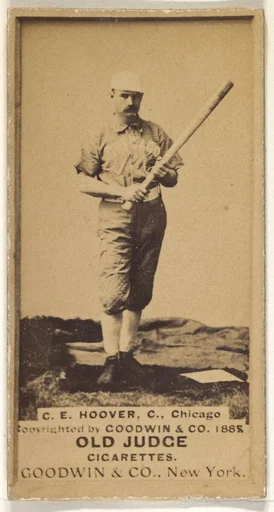 C.E. Hoover, Catcher, Chicago, from the Old Judge series (N172) for Old Judge Cigarettes