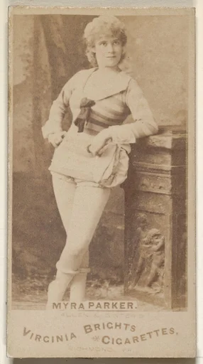Myra Parker, from the Actors and Actresses series (N45, Type 1) for Virginia Brights Cigarettes