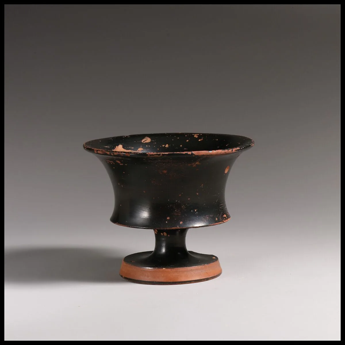 Terracotta stemmed dish — Unknown