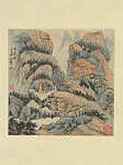 現代 (傳)張大千 倣石濤山水圖 軸|Through Ancient Eyes after Shitao — Zhang Daqian