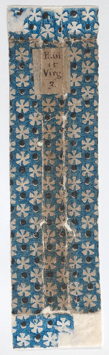 Book cover with overall pattern of stars or flower shapes and dots — Anonymous