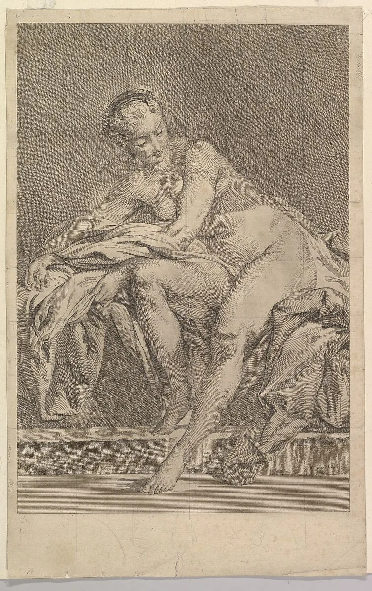 Study of Woman Bathing — Etienne Fessard|François Boucher