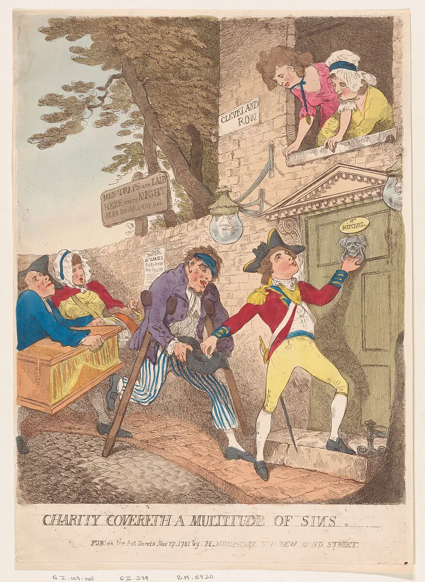 Charity Covereth a Multitude of Sins — Thomas Rowlandson|Hannah Humphrey
