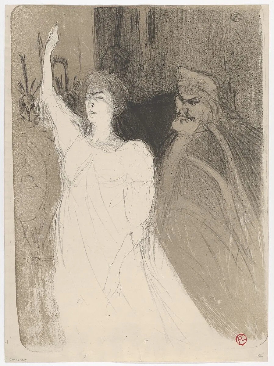 Bartet and Mounet-Sully, in Antigone — Edouard Kleinmann|Henri de Toulouse-Lautrec