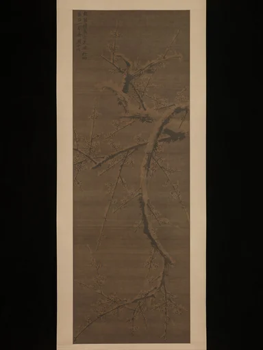 明 劉世儒 雪梅圖 軸|Plum in snow