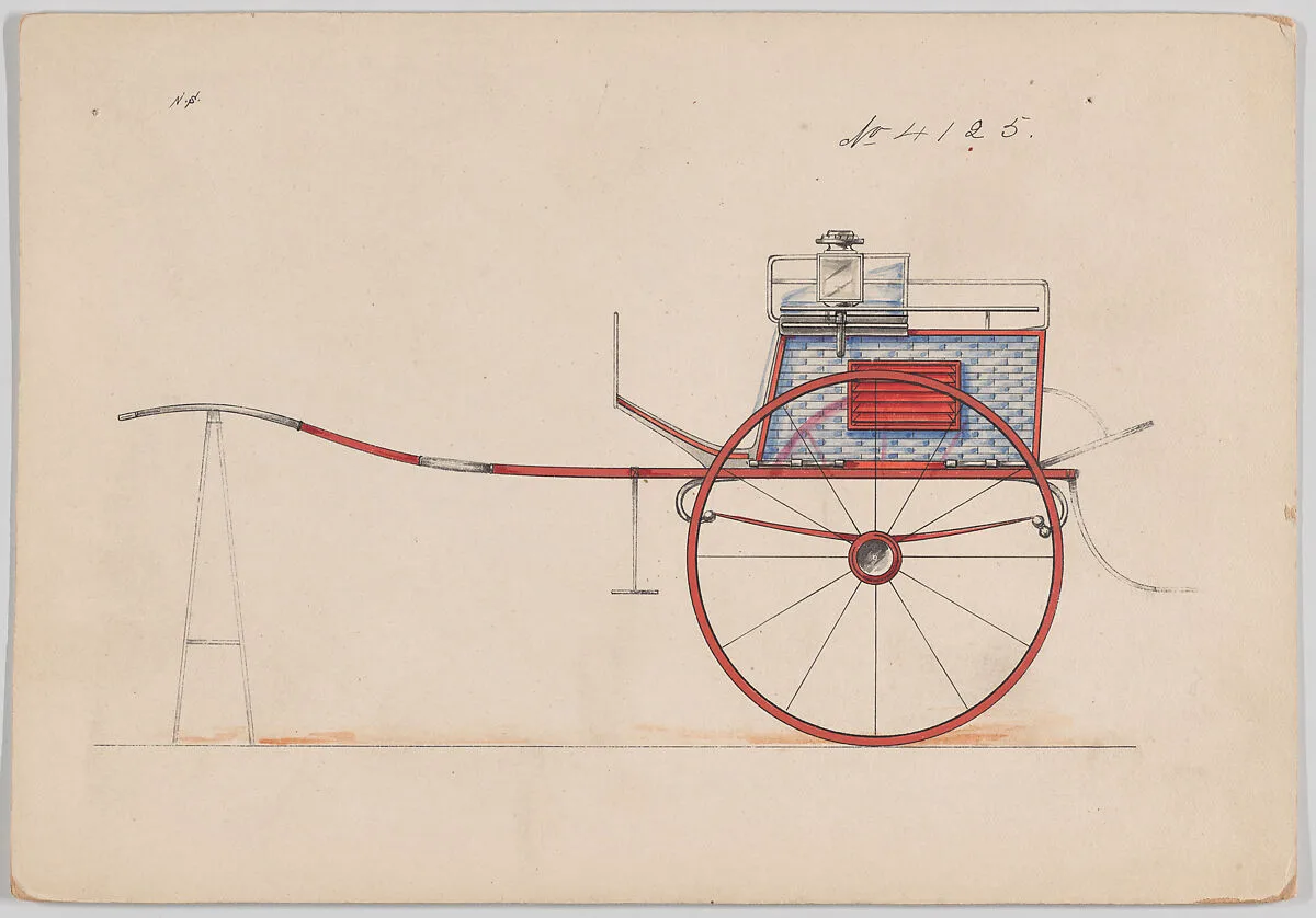 Design for Dog Cart or 2 Wheeler, no. 4125 — Brewster & Co.|Herman Stahmer