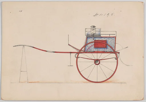 Design for Dog Cart or 2 Wheeler, no. 4125