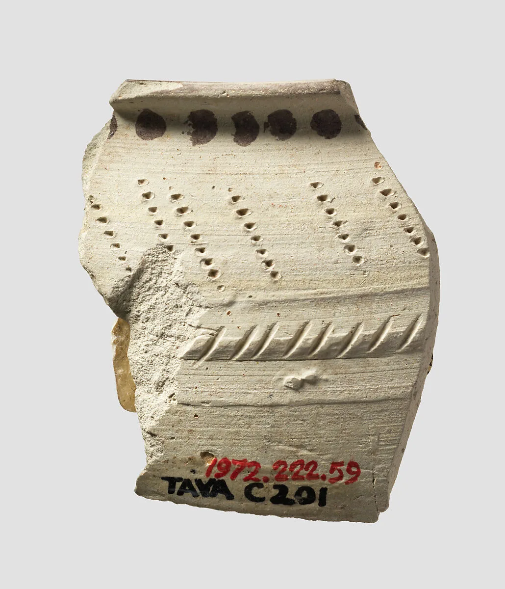 Bowl rim sherd with comb impressions — Unknown