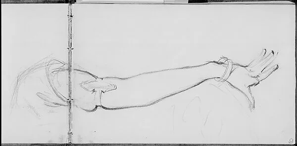 Arm of a Javanese Dancer (from Sketchbook of Javanese Dancers) — John Singer Sargent
