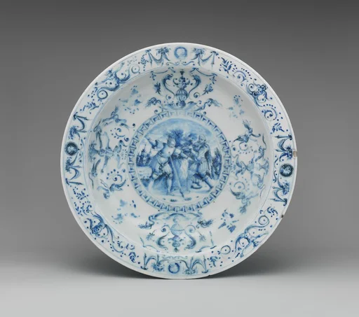Dish depicting The Death of Saul