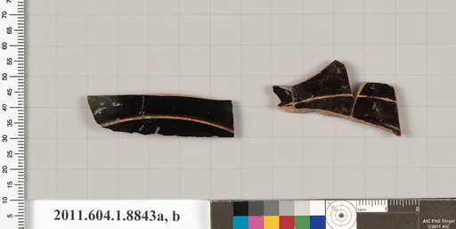 Terracotta fragments of kylikes (drinking cups)