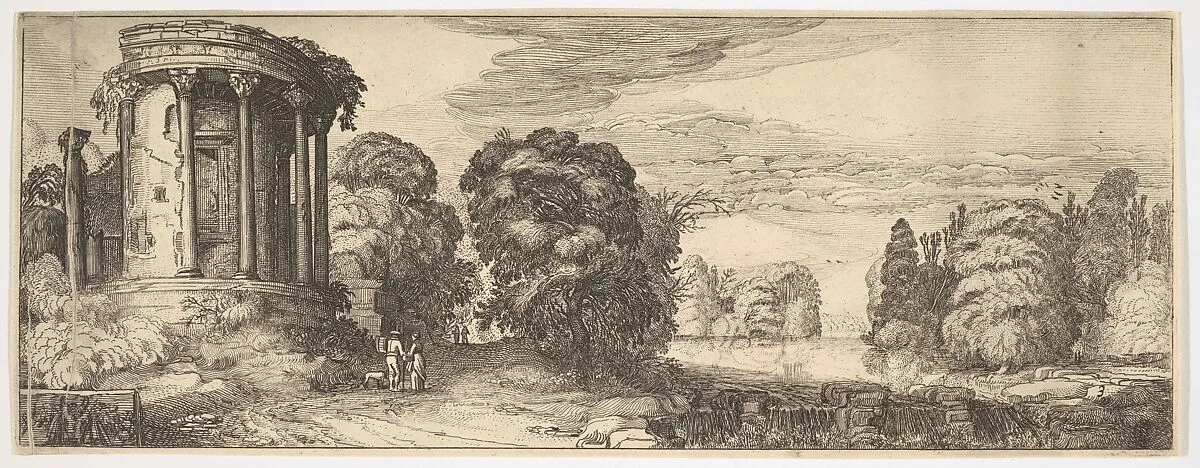 The Temple of the Sibyl at Tivoli (from Landscapes and Ruins) — Jan van de Velde II