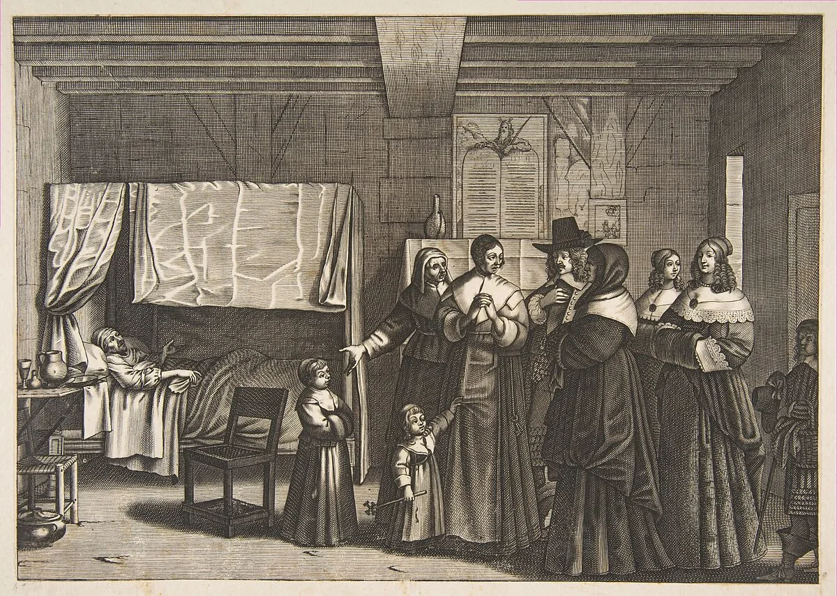 Visiting the Sick — Abraham Bosse|Anonymous
