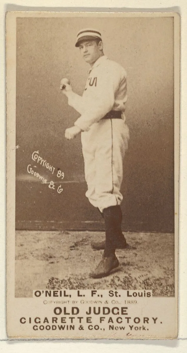 James Edward "Tip" O'Neill, Left Field, St. Louis Browns, from the Old Judge series (N172) for Old Judge Cigarettes — Goodwin & Company