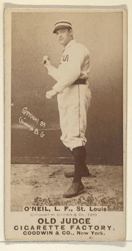 James Edward "Tip" O'Neill, Left Field, St. Louis Browns, from the Old Judge series (N172) for Old Judge Cigarettes