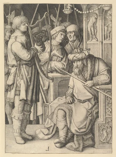 David Playing the Harp Before Saul