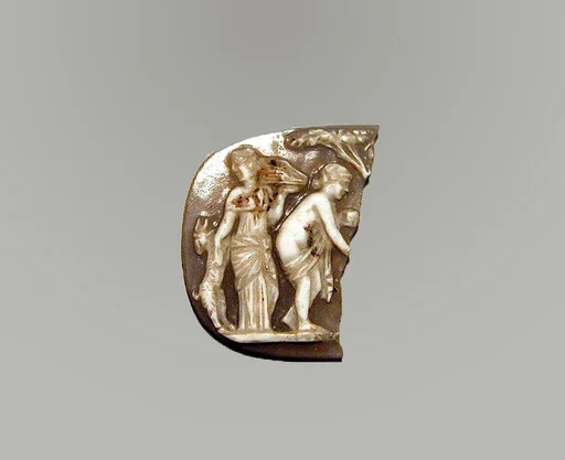 Sardonyx cameo fragment with a sacrificial scene