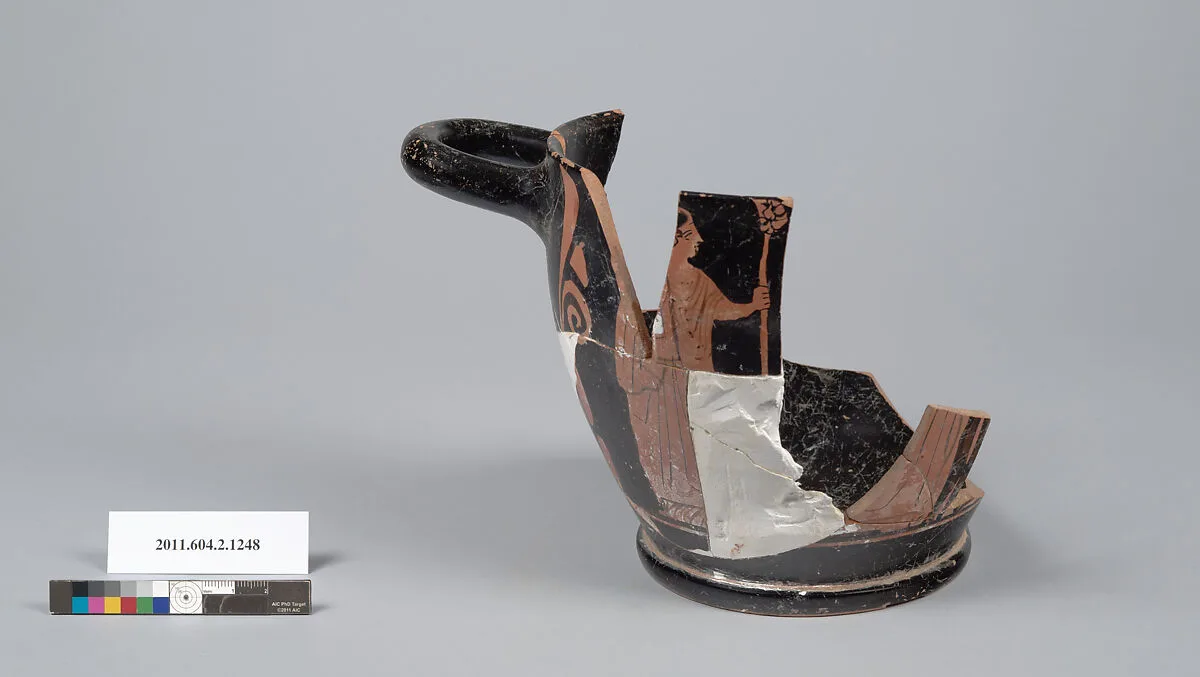Terracotta fragment of a skyphos (deep drinking cup) — Unknown