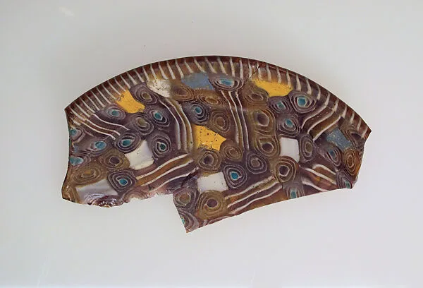 Glass mosaic shallow dish fragment — Unknown