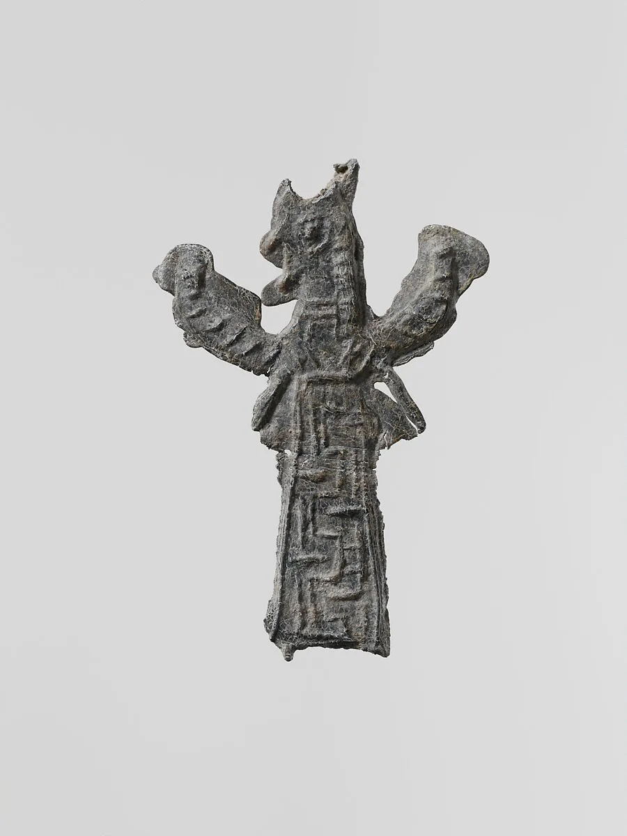 Lead figure of a winged goddess, perhaps Artemis Orthia — Unknown