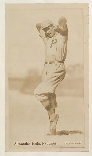 Alexander, Philadelphia Nationals, from the Famous Baseball Players, Champion Athletes, and Photo Play Stars, issued by Fatima Turkish Blend Cigarettes — Liggett & Myers Tobacco Company
