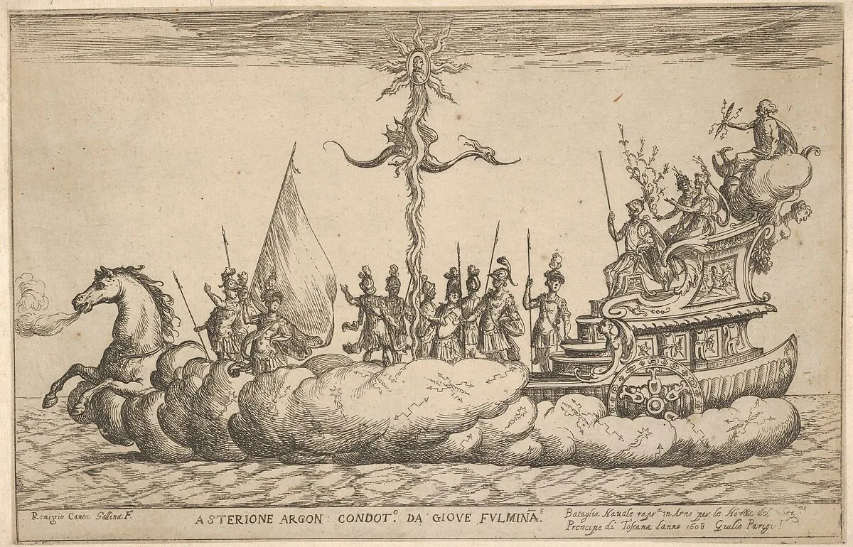 Asterion, from the series 'Vessels of the Argonauts' for the wedding celebration of Cosimo de' Medici in Florence, 1608 — Remigio Cantagallina