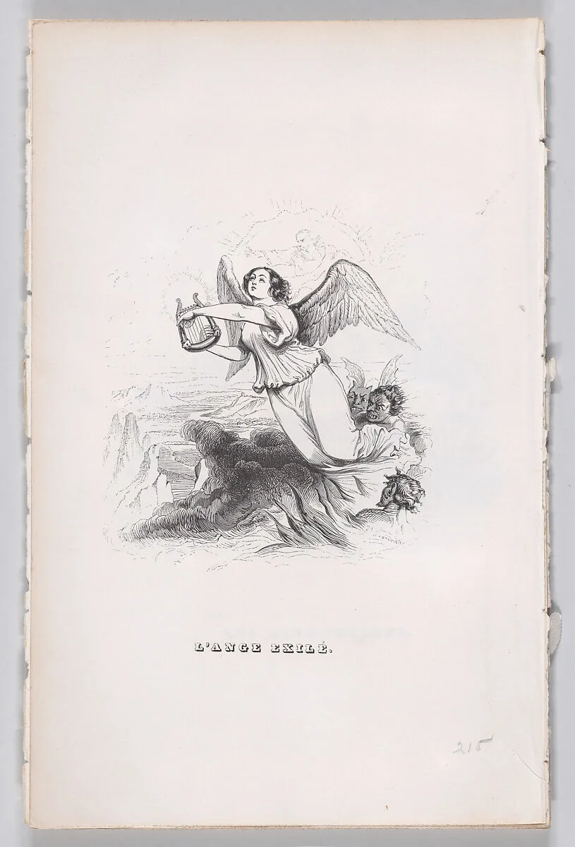 "The Exiled Angel" from The Complete Works of Béranger — J. J. Grandville|Fournier & Perrotin|Pierre Jean de Béranger