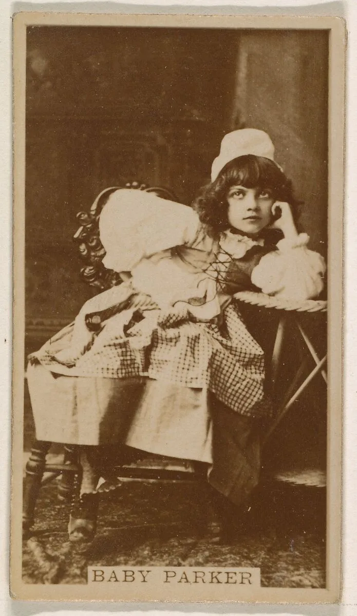 Baby Parker, from the Actresses series (N245) issued by Kinney Brothers to promote Sweet Caporal Cigarettes — Kinney Brothers Tobacco Company