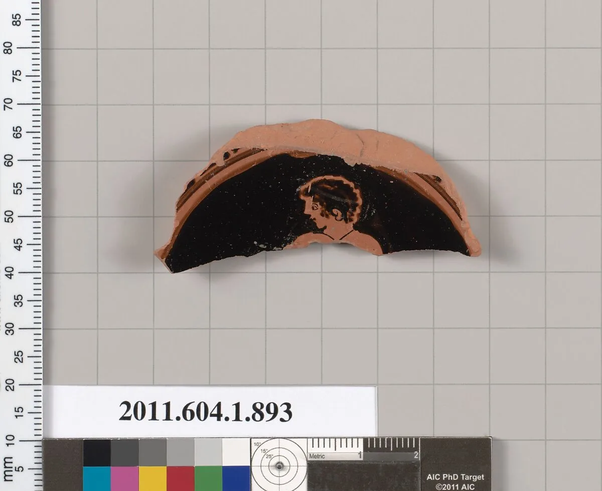 Terracotta fragment of a stemless cup (drinking cup) — Unknown