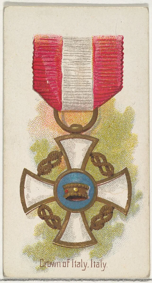 Crown of Italy, Italy, from the World's Decorations series (N30) for Allen & Ginter Cigarettes — Lindner, Eddy & Claus|Allen & Ginter