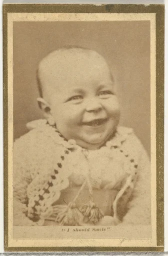 I Should Smile, from the Actresses and Celebrities series (N60, Type 2) promoting Little Beauties Cigarettes for Allen & Ginter brand tobacco products