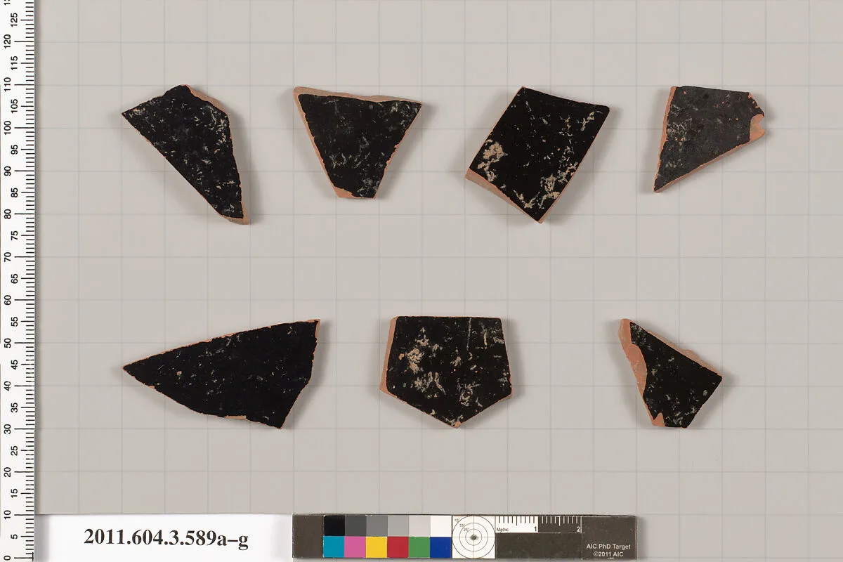 Terracotta fragments of a column-krater (bowl for mixing wine and water) — Unknown