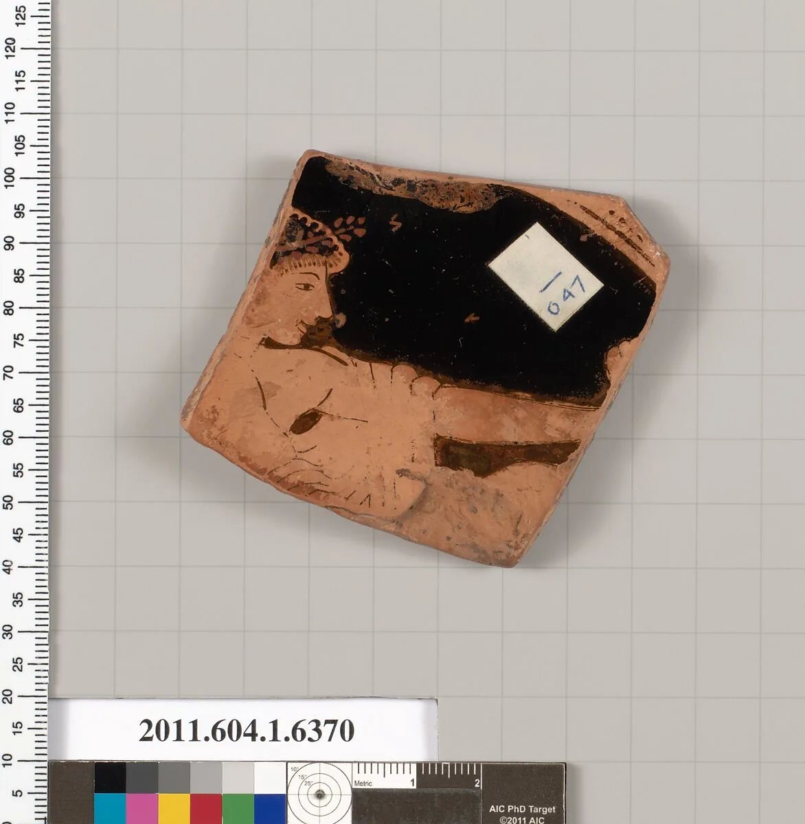 Terracotta fragment of a kylix (drinking cup) — Unknown