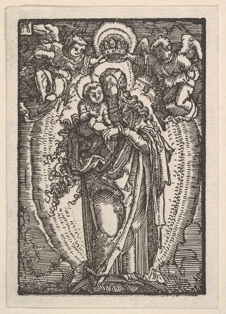 Virgin and Child on a Crescent, from The Fall and Salvation of Mankind Through the Life and Passion of Christ — Albrecht Altdorfer