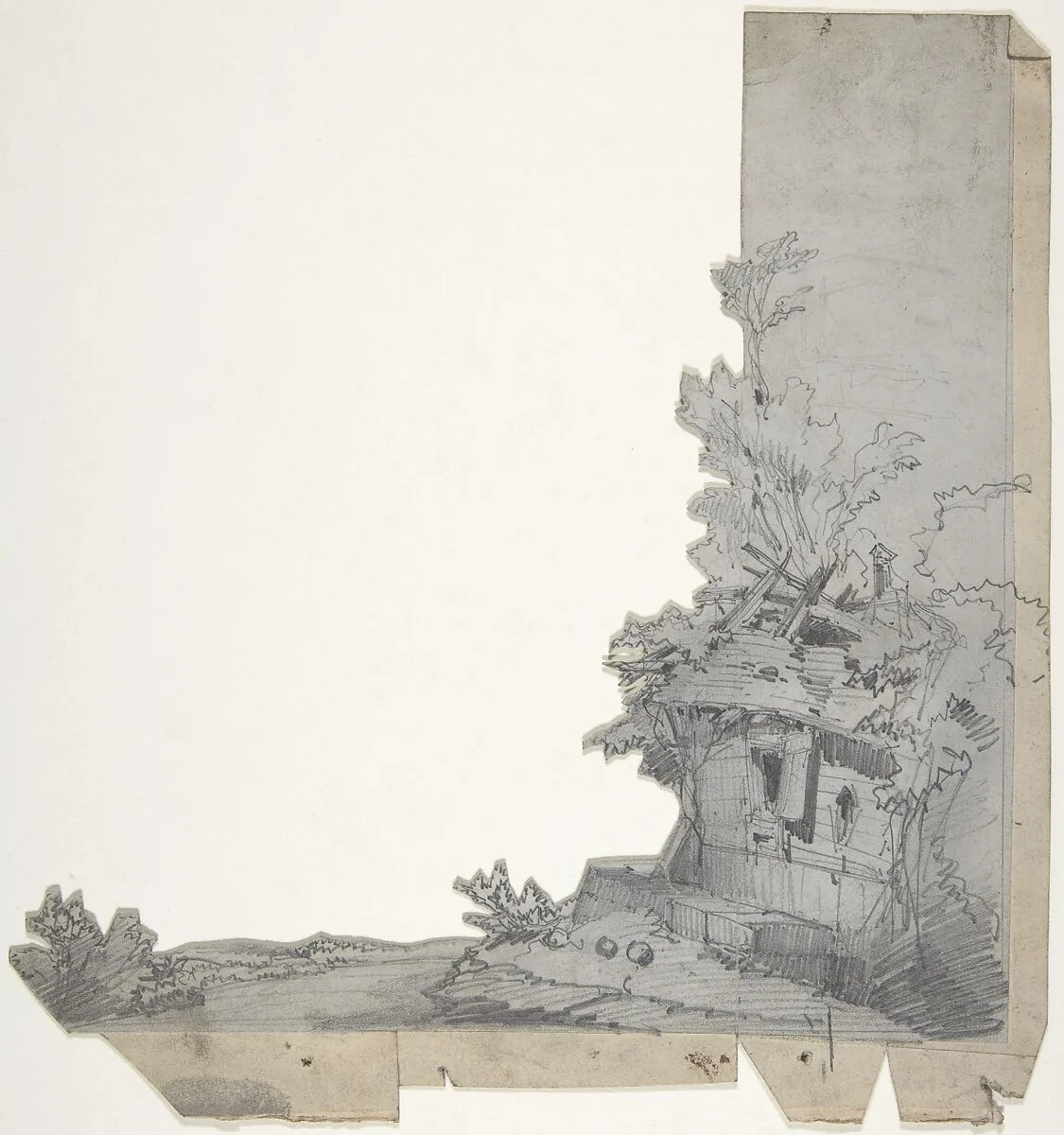 Design for a Stage Set at the Opéra, Paris — Eugène Cicéri