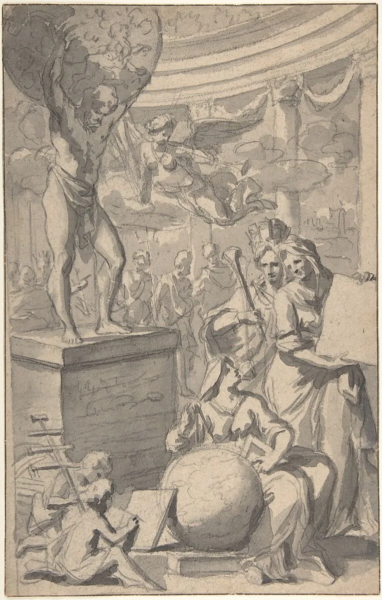 Design for a Frontispiece of a Title Page — Gerard de Lairesse