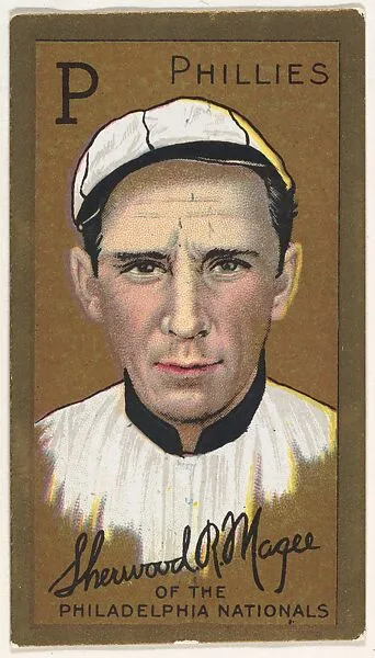 Sherwood R. Magee, Philadelphia Phillies, National League, from the "Baseball Series" (Gold Borders) set (T205) issued by the American Tobacco Company — American Tobacco Company