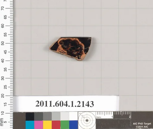 Terracotta rim fragment of a kylix (drinking cup)