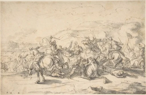 Battle Scene: a Cavalry Engagement