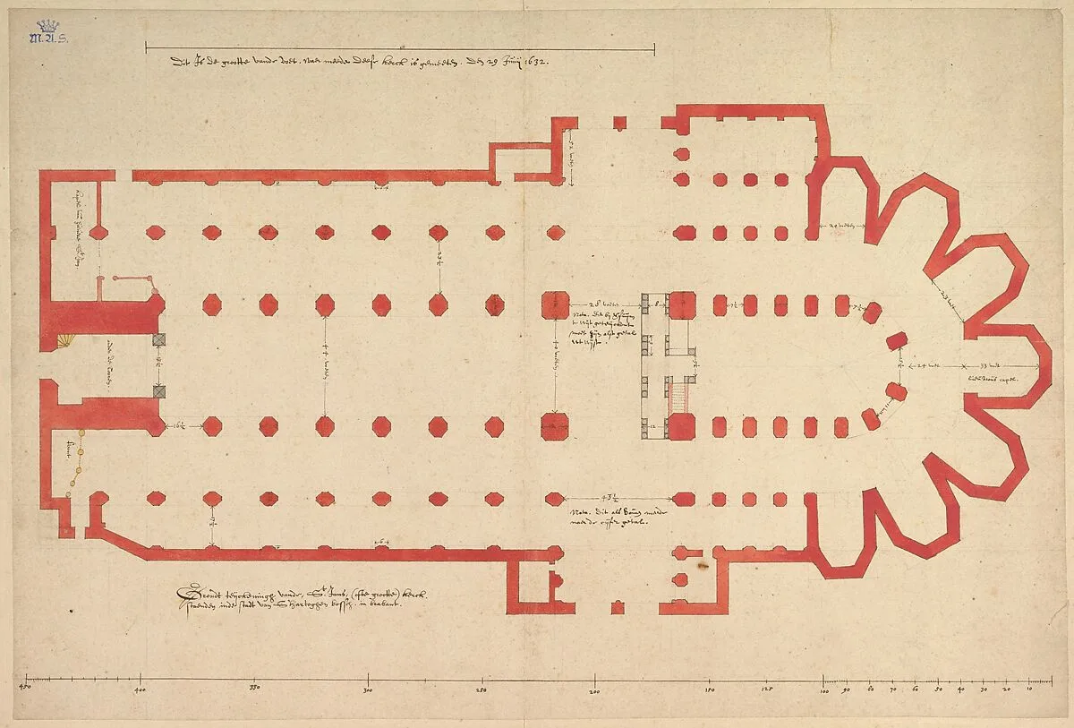 Groundplan of the Church of Saint John in ’s-Hertogenbosch — Pieter Jansz. Saenredam