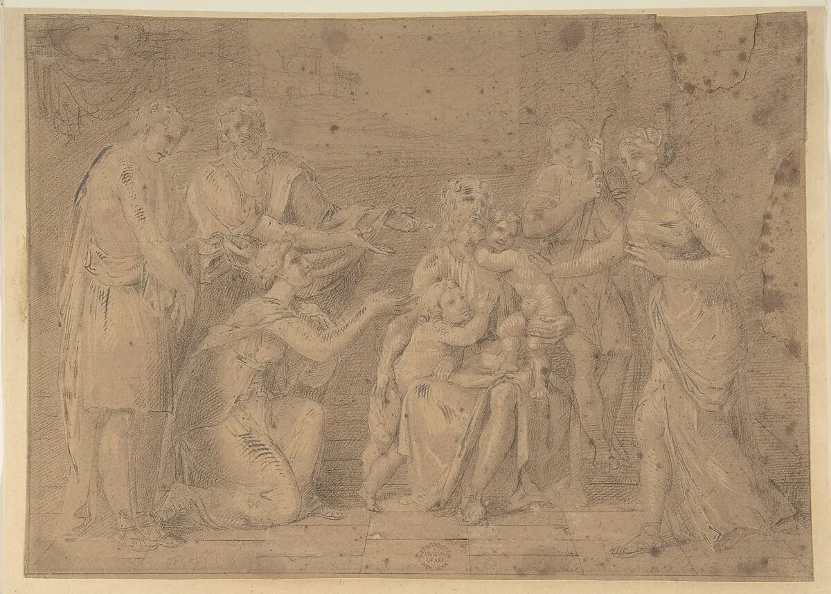 Christ and the Children — Anonymous, Italian, Roman-Bolognese, 17th century