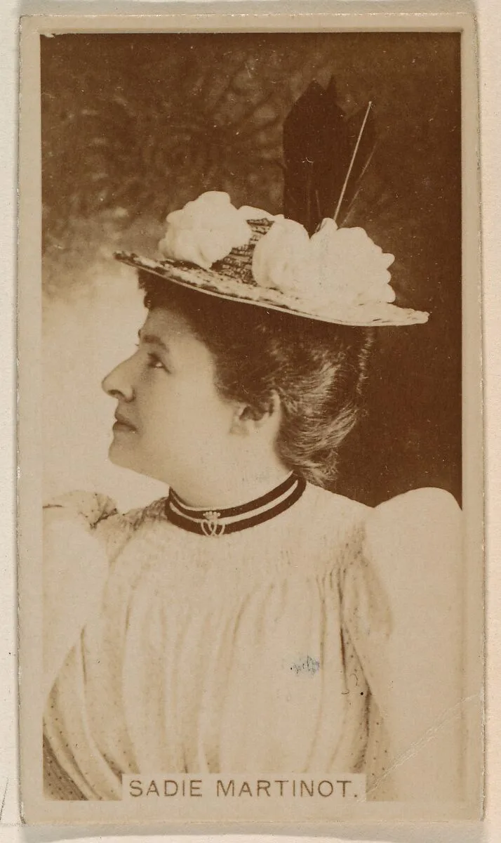 Sadie Martinot, from the Actresses series (N245) issued by Kinney Brothers to promote Sweet Caporal Cigarettes — Kinney Brothers Tobacco Company