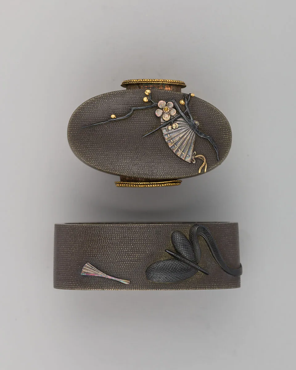 Sword-Hilt Collar and Pommel (Fuchigashira) — Unknown