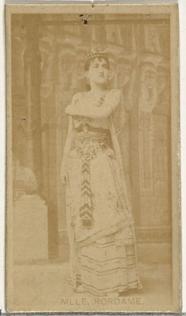 Mlle. Rordame, from the Actors and Actresses series (N145-8) issued by Duke Sons & Co. to promote Duke Cigarettes — W. Duke, Sons & Co.|American Tobacco Company