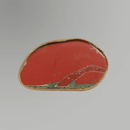 Glass monochrome inlay fragment