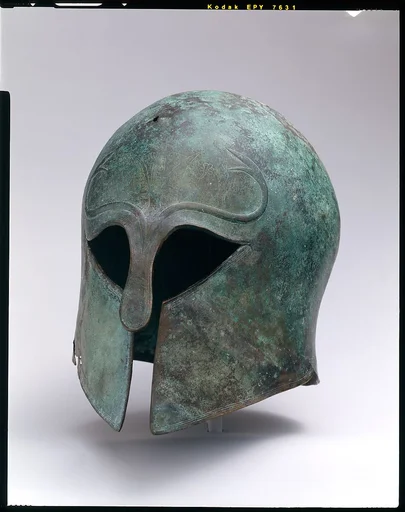Bronze helmet of Corinthian type