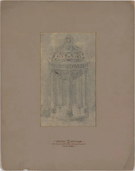 Design for baptismal font — Louis C. Tiffany|Tiffany Studios