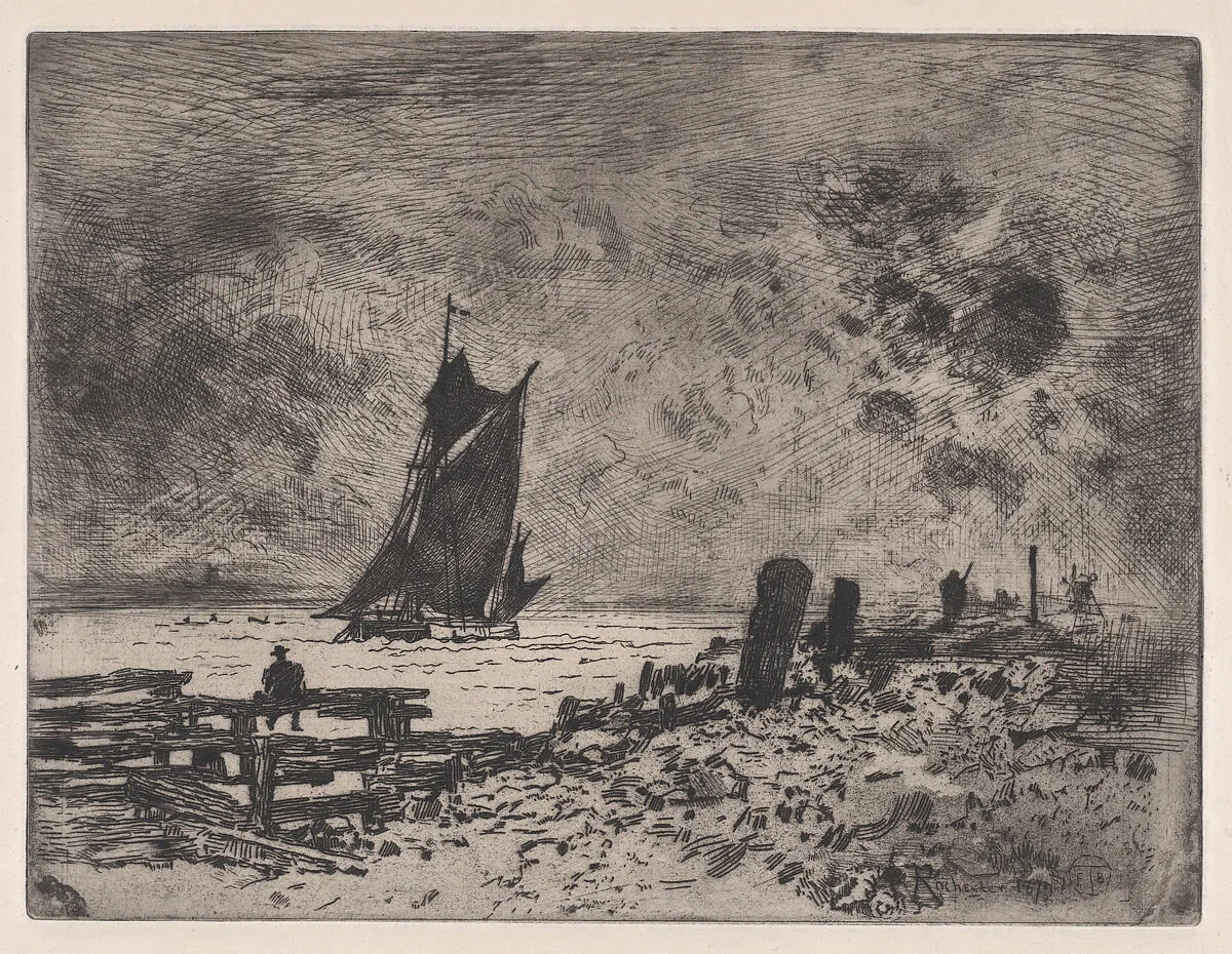 The Little Marine - Souvenir of Medway — Félix-Hilaire Buhot