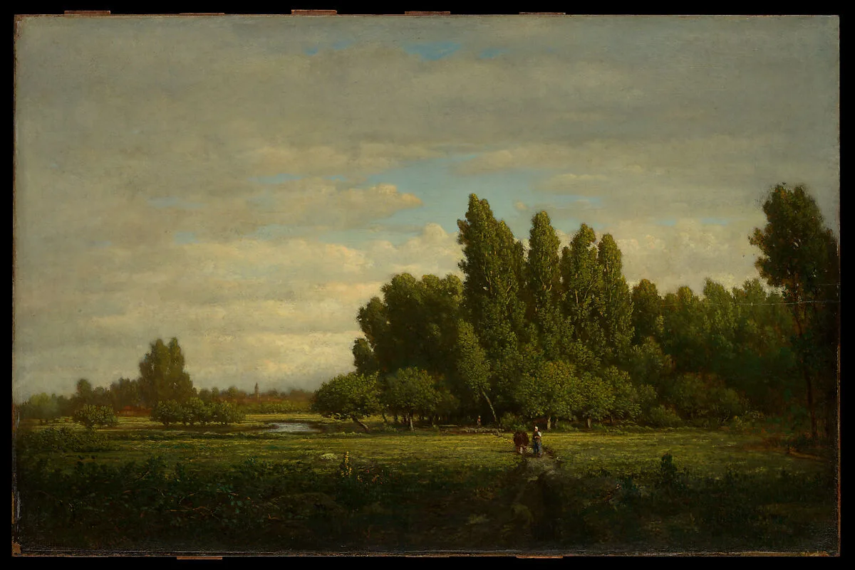 A Meadow Bordered by Trees — Théodore Rousseau