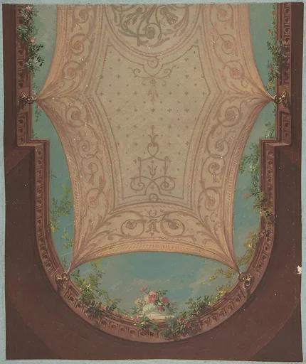 Design for Gallery Ceiling, Hôtel Cottier